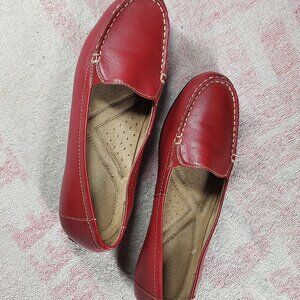 Naturalizer N5 Comfort Red Slip-On Loafer Shoes - Size 7.5 M